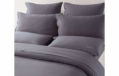 Hugo Boss Plain Dye Bedding Charcoal Fitted Sheets King