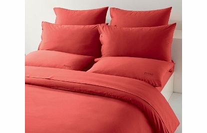 Hugo Boss Plain Dye Bedding Coral Flat Sheets 240 x 310cm