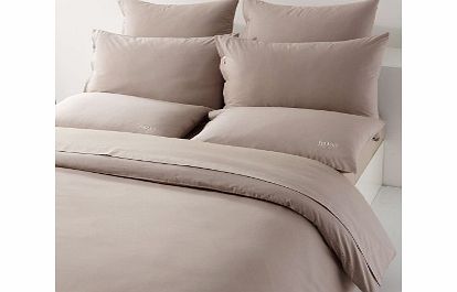 Hugo Boss Plain Dye Bedding Honey Fitted Sheets Double