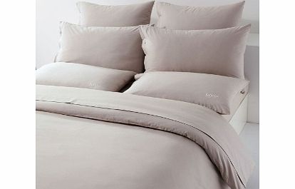 Hugo Boss Plain Dye Bedding Stone Fitted Sheets Super King