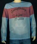 Mens Blue & Claret Lightweight Long Sleeve Top