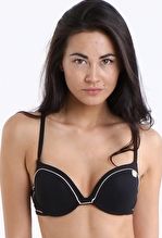 Huit, 1295[^]212390 Retro Riviera Padded Magic Air Bra - Black