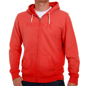 Fader Zip hoody - Red Fade