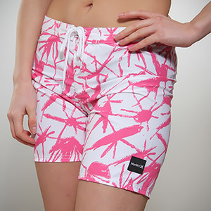 Hurley Ladies Chicken Scratch Boardies - Flamingo