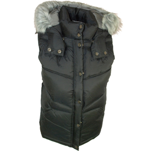 Ladies Hurley Iconic Yc Puffer Gilet. Black