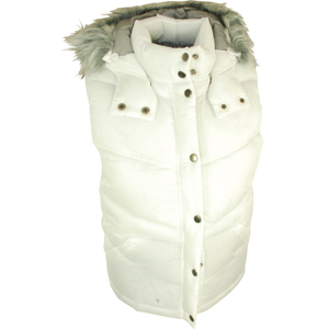 Ladies Hurley Iconic Yc Puffer Gilet. White