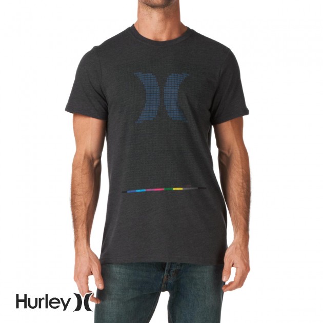 Mens Hurley Code T-Shirt - Heather Black