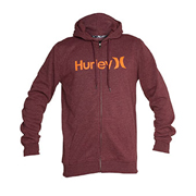 Mens Hurley One & Only Zip Thru Hoody. Heather