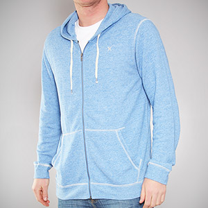 Vacay Zip Zip hoody - Hthr Royal