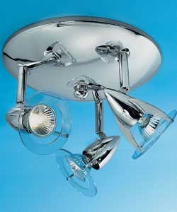 Hurricane 3 Light Round Chrome Plate