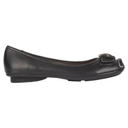 Hush Puppies Female Fountain Leather Upper in Black, Dark Brown