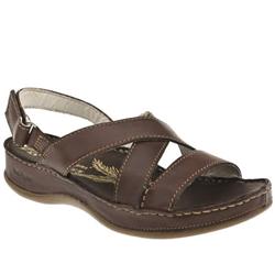 Hush Puppies Female Rosebud Leather Upper in Dark Brown