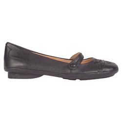 Hush Puppies Female Waterfall Leather Upper in Black, Dark Brown