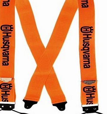 Husqvarna  Orange/black Logger Trouser Braces for Buttons