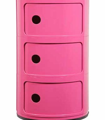 3 Tub Tier Storage Unit - Pink