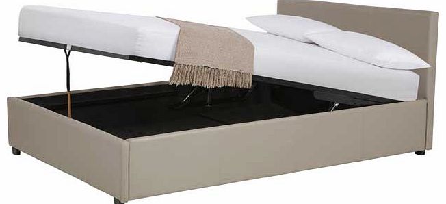 Ashton Double Ottoman Bed Frame - Latte