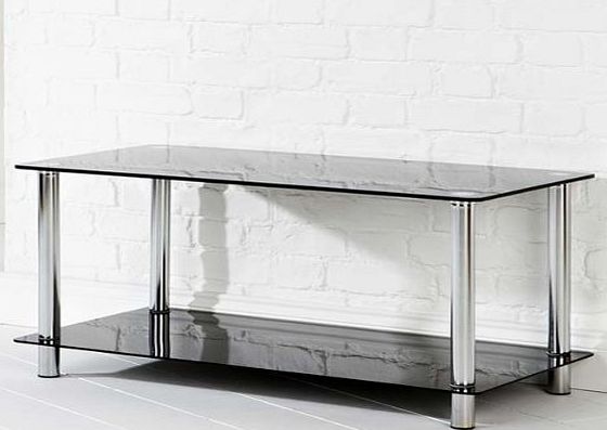 Matrix Coffee Table - Black Glass