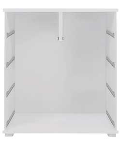 Modular 3 + 2 Drawer Chest - White Mirrored