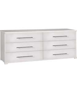 Modular 6 Drawer Chest - White Gloss