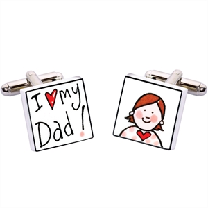 Love My Dad Cufflinks (Girl)