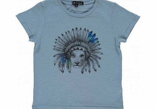 Lion Elvis T-shirt Marled blue `12 months,18