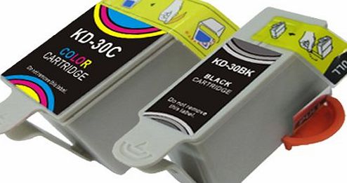 iatuk 1 Set (2 Inks) Kodak 30XL Compatible High Capacity Ink Cartridges Combo Pack 30 Black   30CL Colour For ESP C110 ESP C310 ESP C315 ESP Series C100 ESP Series C300 ESP Office 2150 ESP Office 2170 ESP O