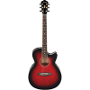 AEG8E - Transparent Red Sunburst