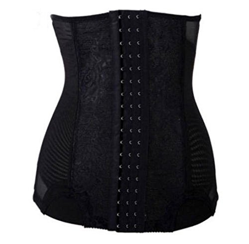 ibay wish gift Breathable Training Waist Cinchers Slim Body Shapewear Corset Bustier Trimmer Girdle Ibay (L/UK10-12, Black)