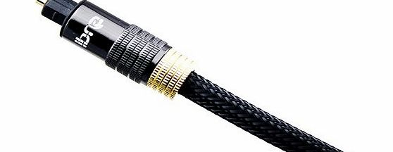 IBRA 1M Muzil Gold Digital Optical Cable - suitable for PS3, Sky, Sky HD, LCD, LED, Plasma, Blu-ray, Home Cinema Systems, AV Amps