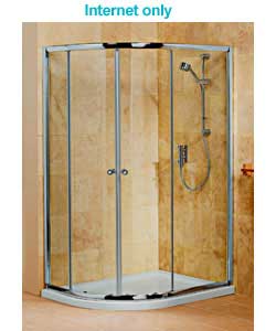 Off Set Quad Shower Enclosure