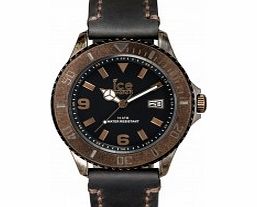 Ice-Watch Mens Ice-Vintage Black Brown Leather