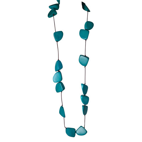 Icon Ladies Icon Long Bead Necklace Turquoise