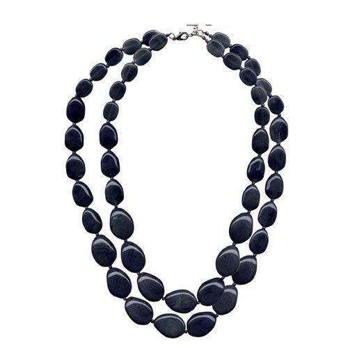 Icon Ladies Icon Polished Bead Necklace Black