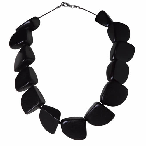 Icon Ladies Icon Short Bead Necklace Black