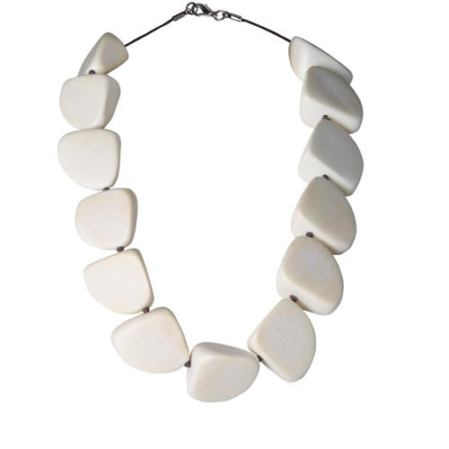 Icon Ladies Icon Short Bead Necklace White