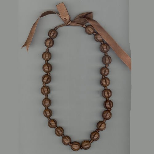 Icon Ladies Icon Squash Wood Necklace Brown