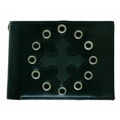 Mens Icon Black Cross Wallet Black