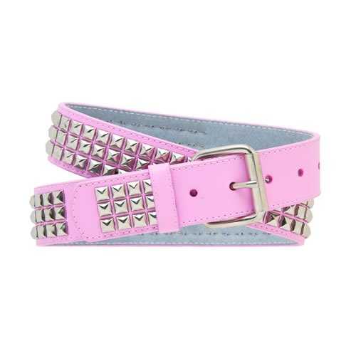 Icon Mens Icon Pink Stud Belt Pink