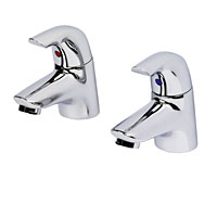 Ceraplan Basin Pillar Taps Pair