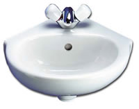 Studio Corner Washbasin 45cm 45cm 1 Taphole