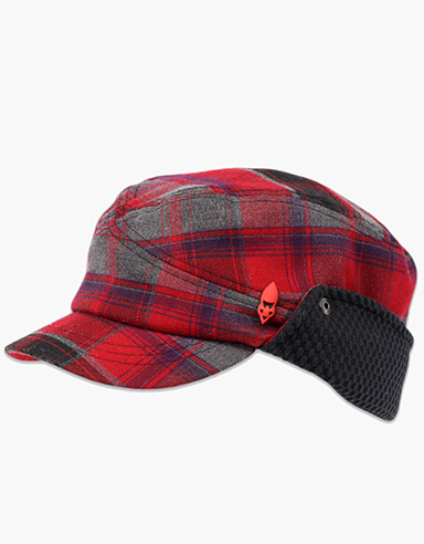 Plaid Military Earflap Cap