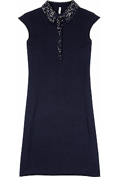 Sequin collar polo dress