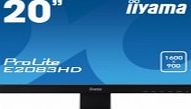 Iiyama 20 Black Monitor LED-Backlit 1600x900