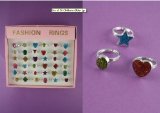 IJL Expanding Kids Glitter Motif Rings 36/Box (0628)