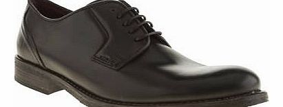 mens ikon black officer plain toe shoes