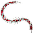 Red and White Swarovski Crystal Choker