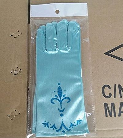 imestore UK Seller Princess Frozen Elsa fancy Dress costume cosplay Gloves (Printed Blue)