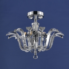 Impex Lighting Modena 4 Light Semi Flush Chrome Ceiling Light