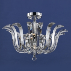 Impex Lighting Modena 6 Light Semi Flush Chrome Ceiling Light