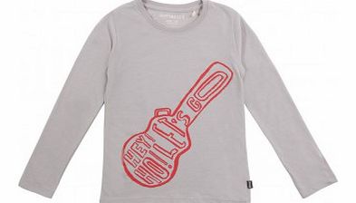 Guitar T-shirt Light grey `8 years,10 years